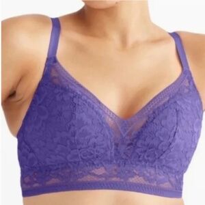 Knix Lace Longline Bra Sz XXL in Periwinkle